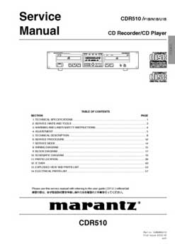 Marantz CDR-510 service manual PDF